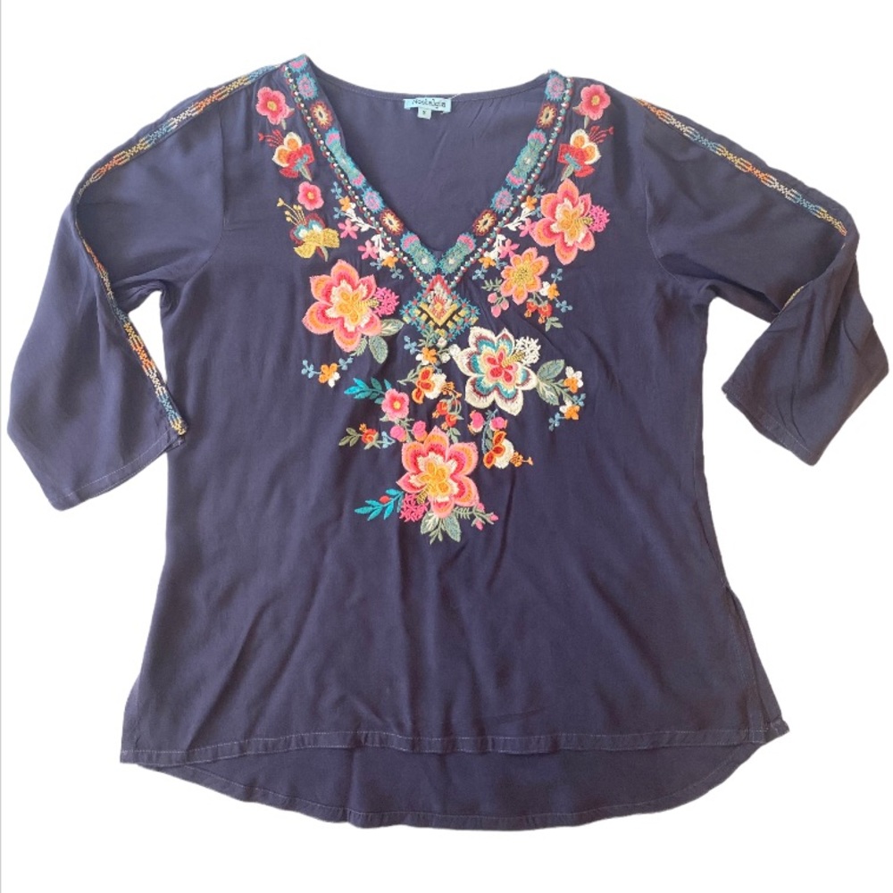 Embroidered Floral Top
